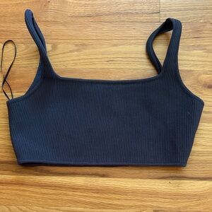 Kendall & Kylie Charcoal Knit Top